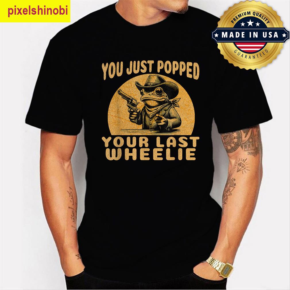 Funny Frog Cowboy Tee Biking Joke T-shirt