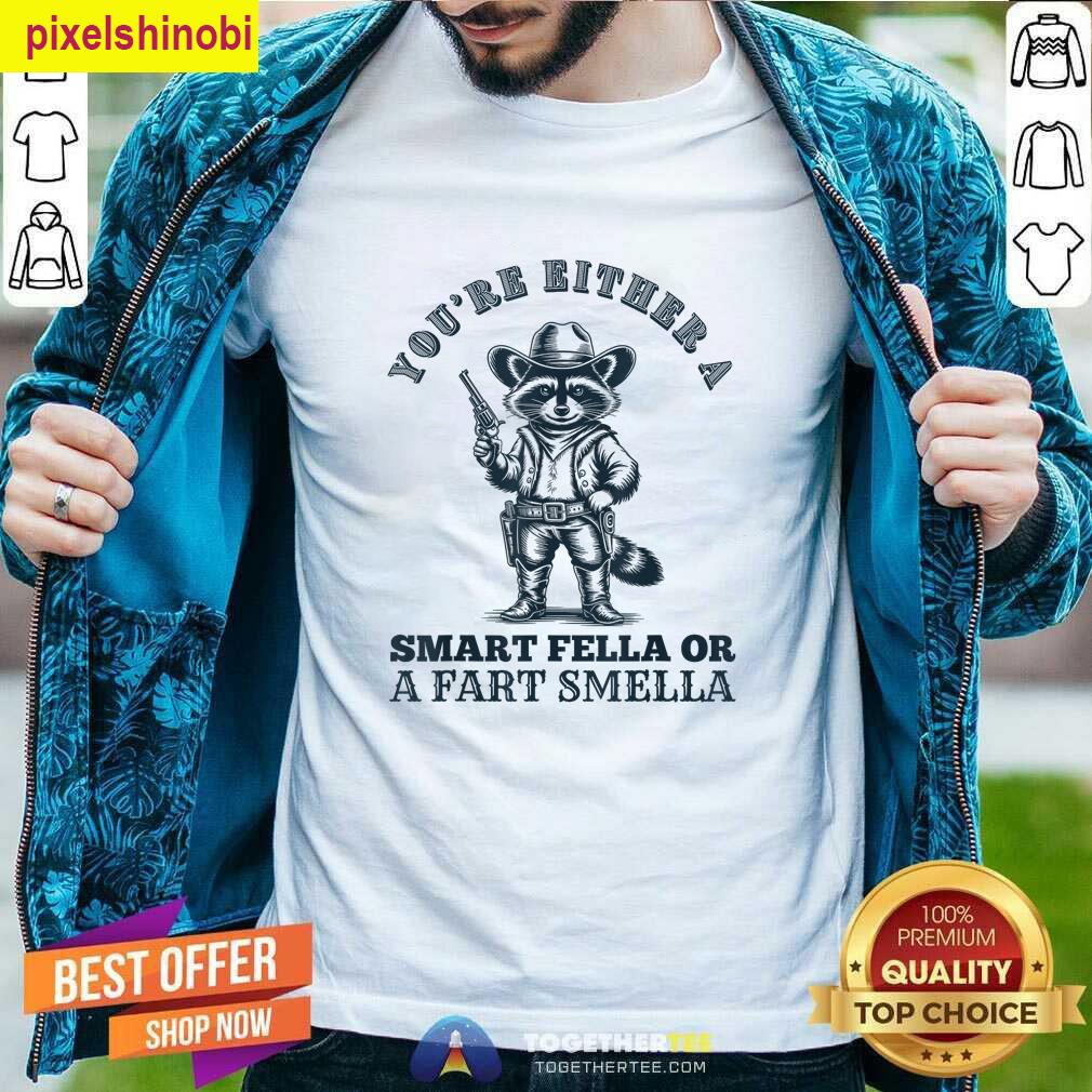 Funny Raccoon Smart Fella T-shirt