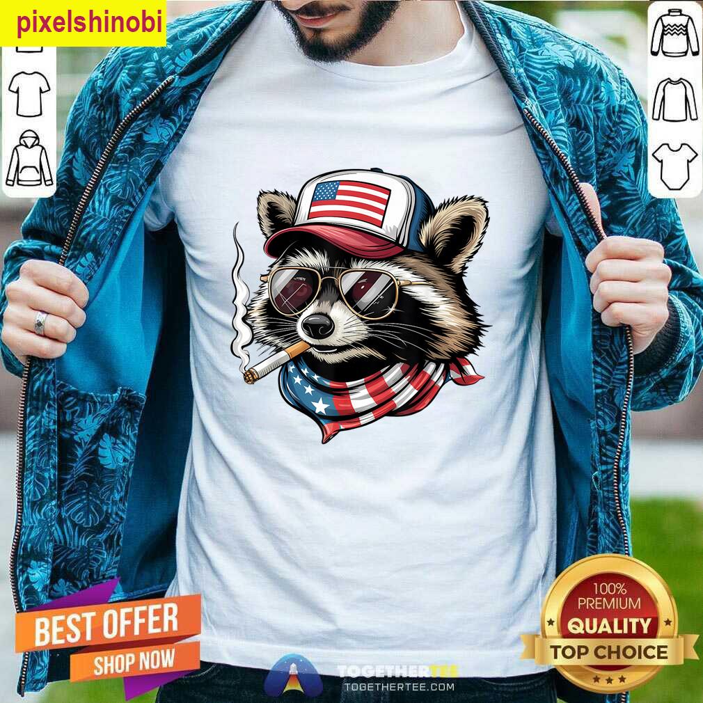 Funny Smoking Raccoon Meme T-shirt