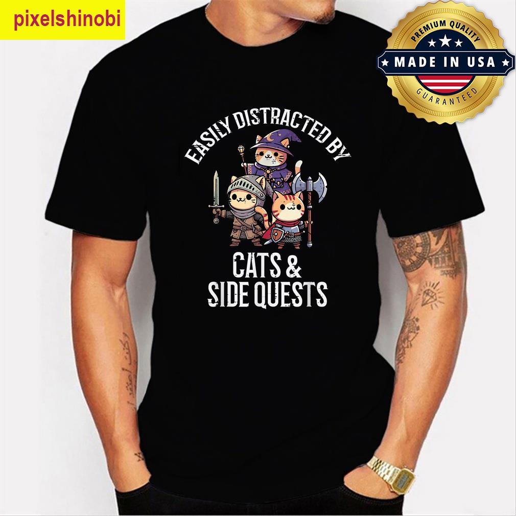 Gamer Distracted By Cats T-shirt