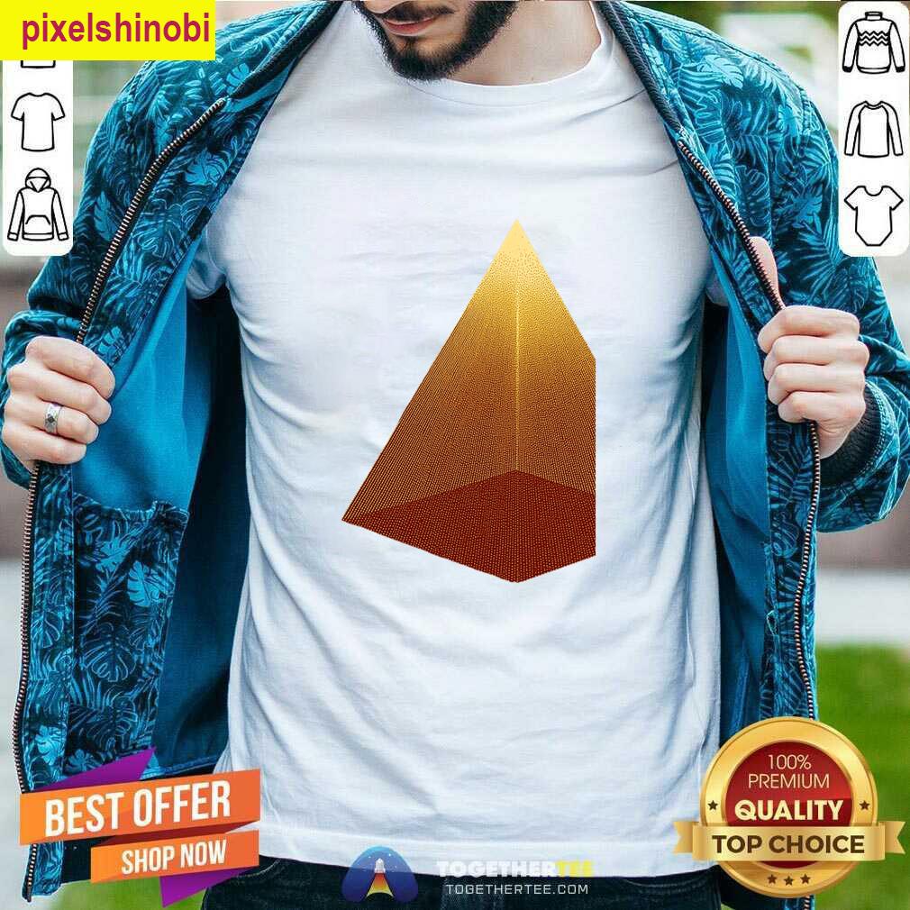 Golden Pyramid Minimalist Design T-shirt