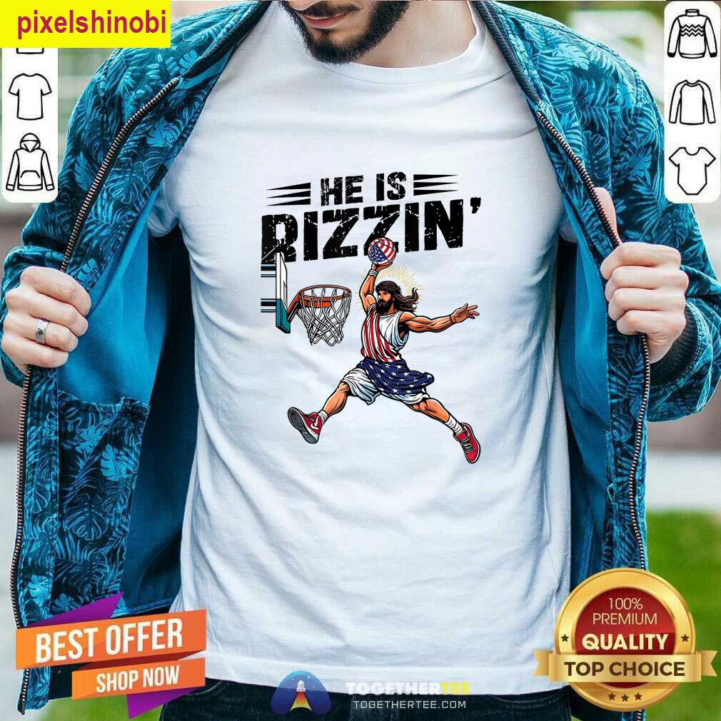 He Is Rizzin Basketball Jesus T-shirt