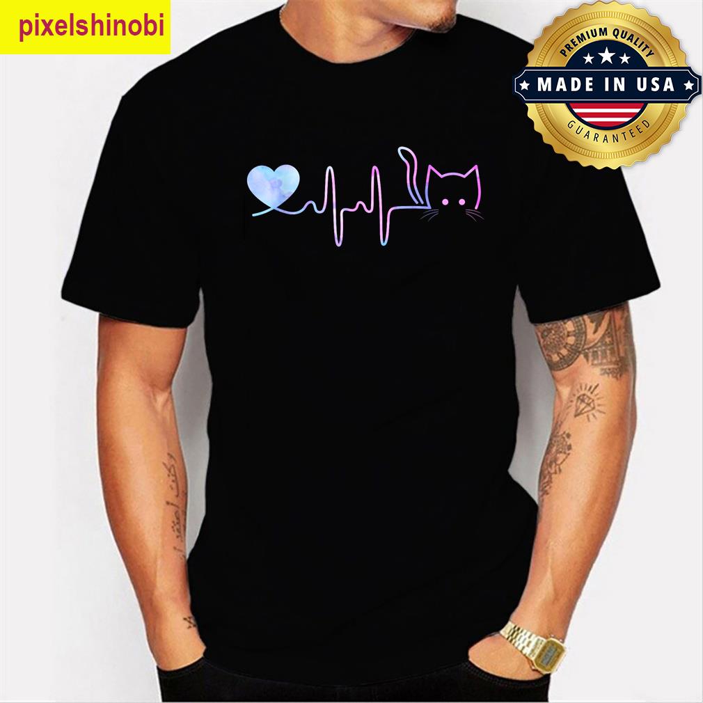 Heartbeat Cat Lover T-shirt